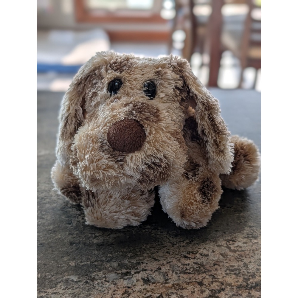 Aurora People Pals Brown Tan Spotted Floppy Puppy Dog Plush Stuffed Animal 12''